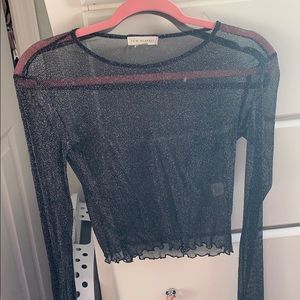 Sheer sparkly long sleeve LA hearts from pacsun